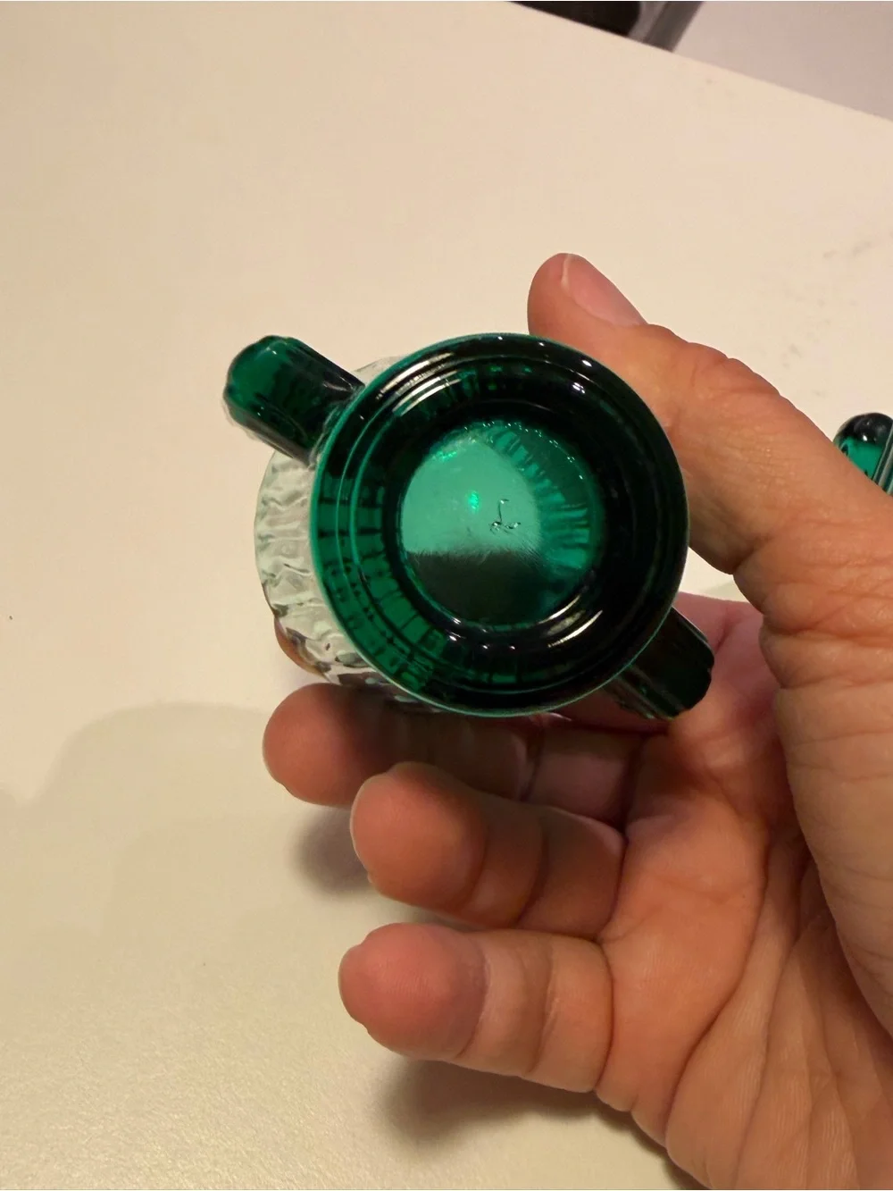 Libbey Emerald Green Glass Cactus Shot Glasses - Set of 2 Southwest Style